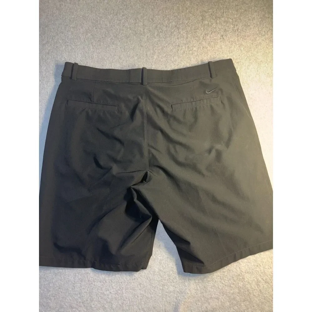 Nike Shorts Men's Size 38 Black Flat Front Standard & Dri‎ Fit Embroidered Logo